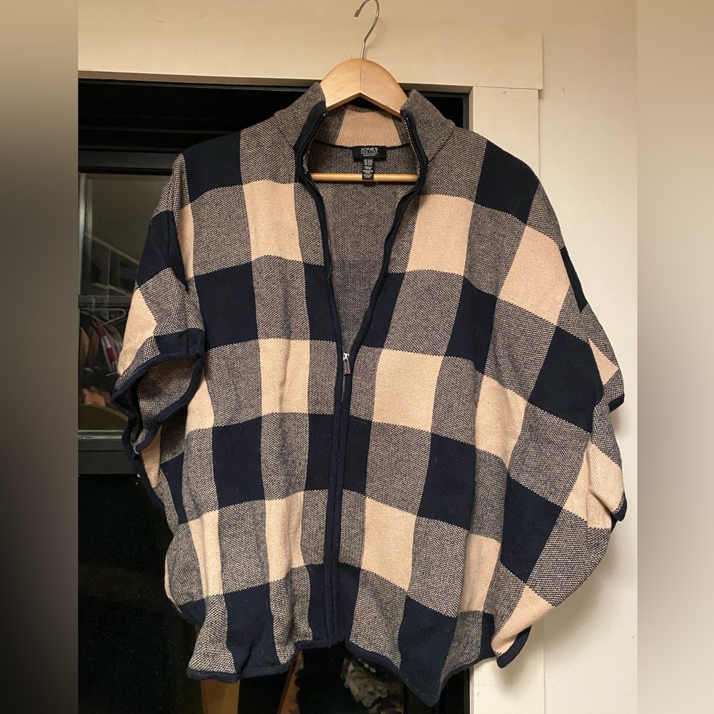 Full zip poncho
